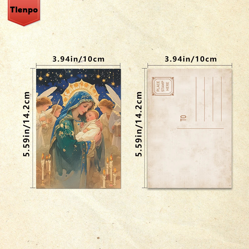 Birth of Jesus Christmas Postcards - 32 Piece Set