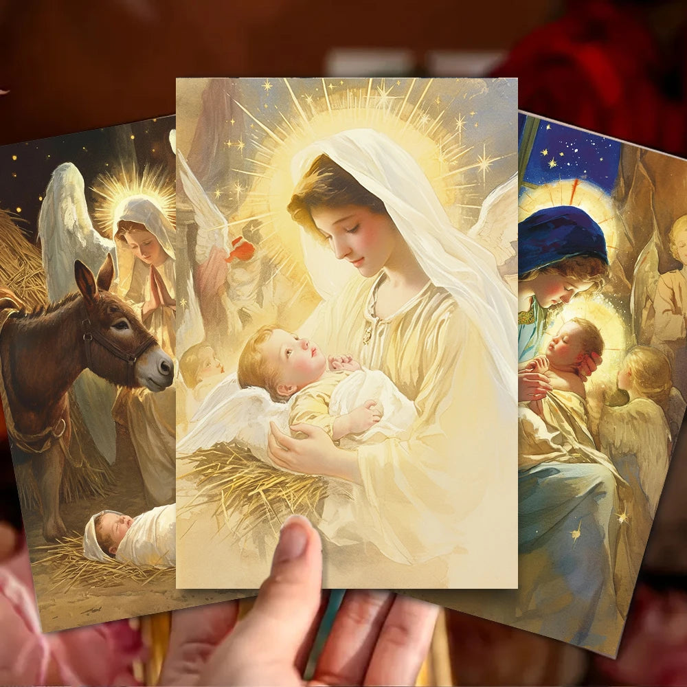 Birth of Jesus Christmas Postcards - 32 Piece Set