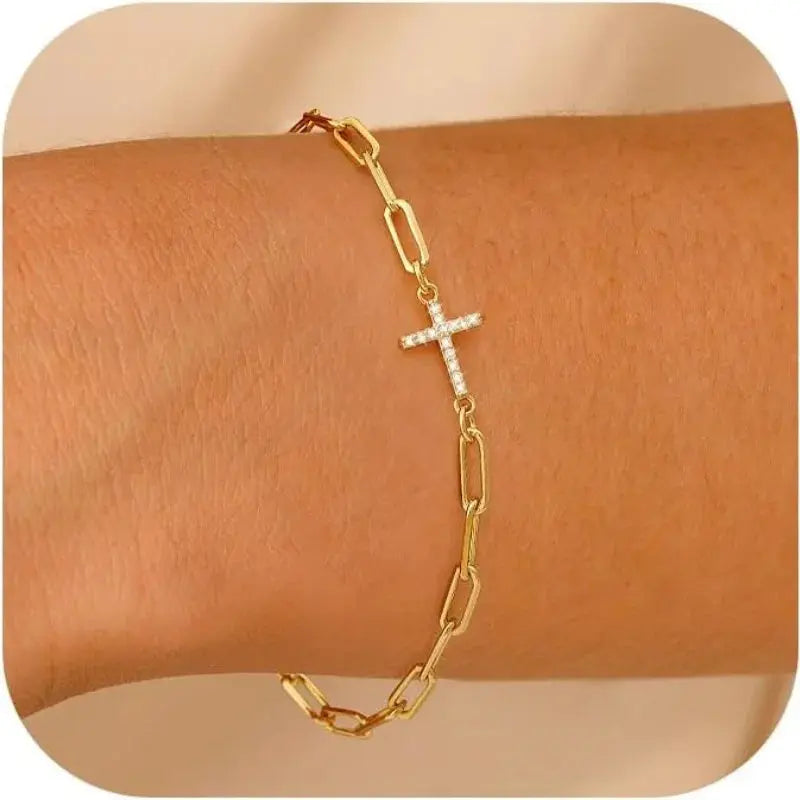 Gold Metal Cross Bracelet – Faith-Inspired Christian Jewelry Horizons Market