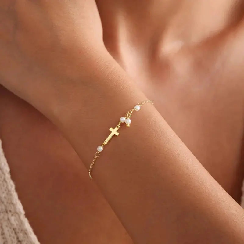 Gold Metal Cross Bracelet – Faith-Inspired Christian Jewelry Horizons Market