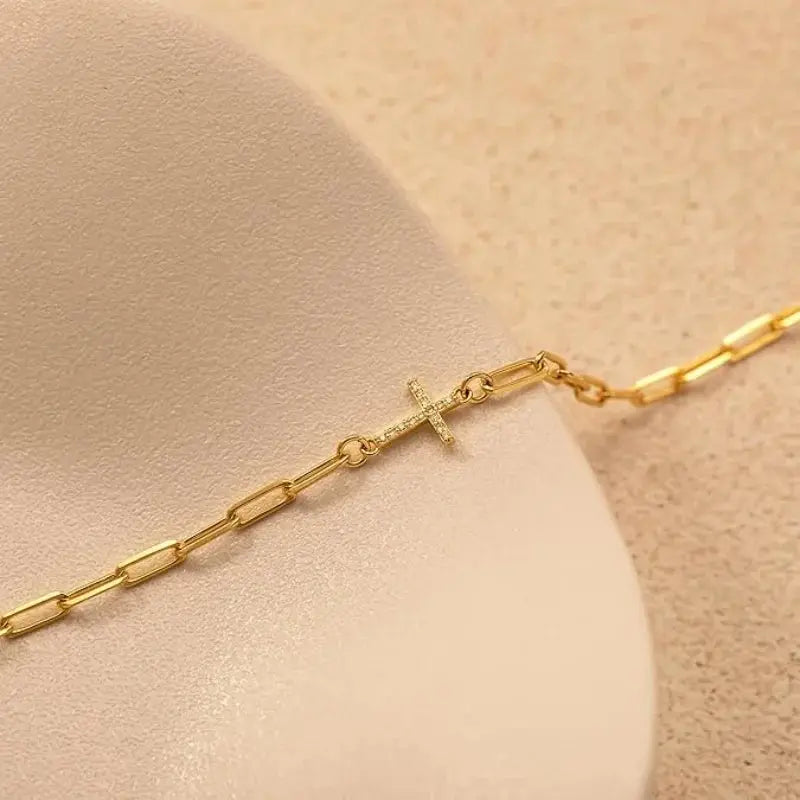 Gold Metal Cross Bracelet – Faith-Inspired Christian Jewelry Horizons Market