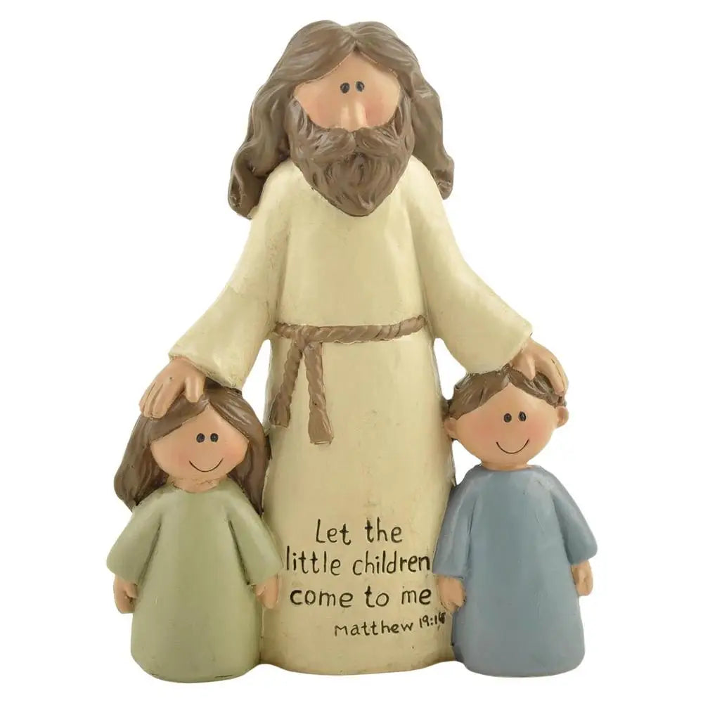 Jesus Figurine with Children - Resin Statue