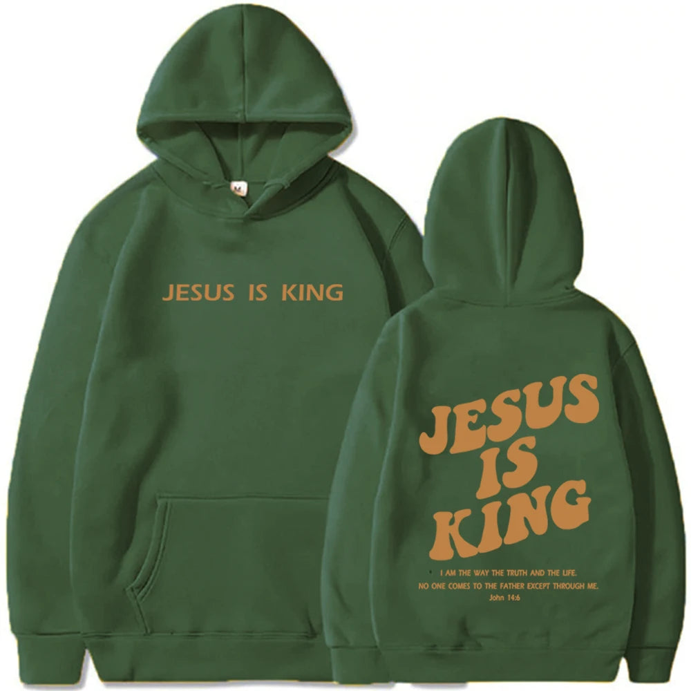 Jesus Is King Streetwear Hoodie - Christian Clothing & Urban Faith Apparel