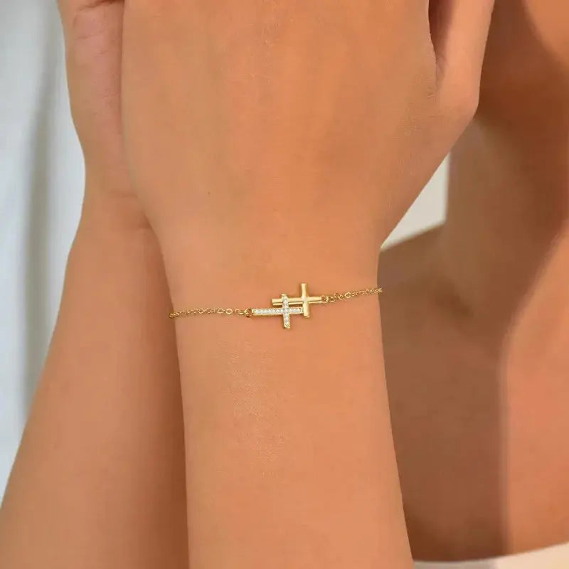 Gold Metal Cross Bracelet – Faith-Inspired Christian Jewelry Horizons Market