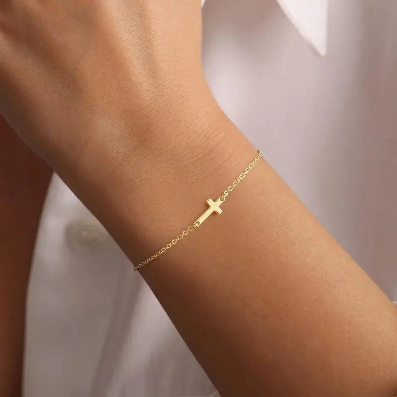 Gold Metal Cross Bracelet – Faith-Inspired Christian Jewelry Horizons Market