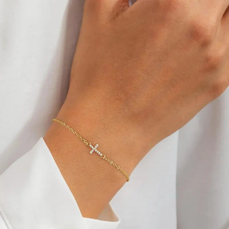 Gold Metal Cross Bracelet – Faith-Inspired Christian Jewelry Horizons Market
