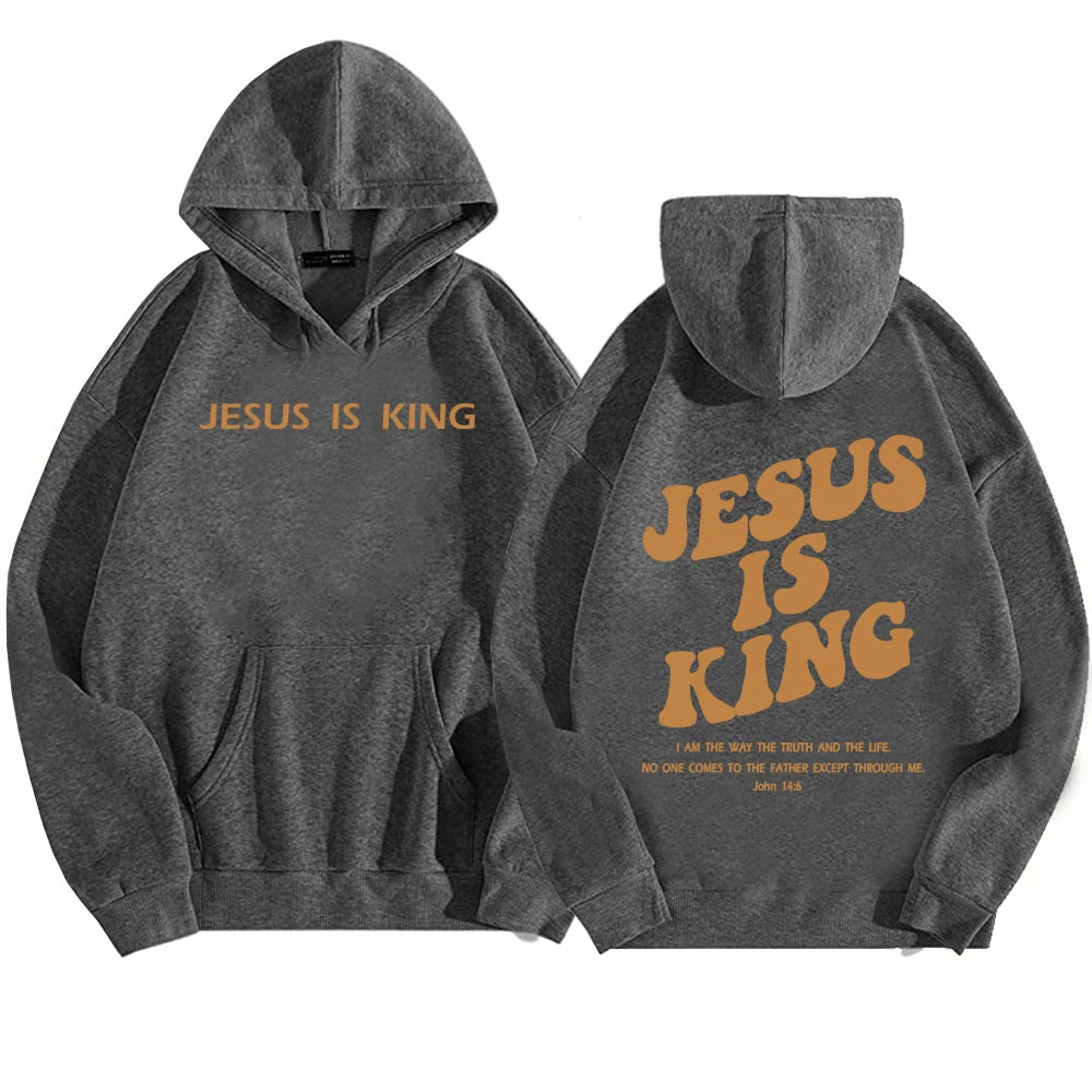 Jesus Is King Streetwear Hoodie - Christian Clothing & Urban Faith Apparel