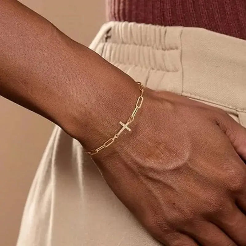 Gold Metal Cross Bracelet – Faith-Inspired Christian Jewelry Horizons Market
