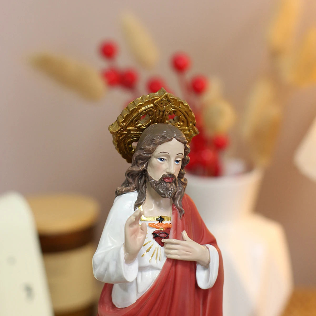 Jesus Christ Statue 8.77" - Resin Religious Decor