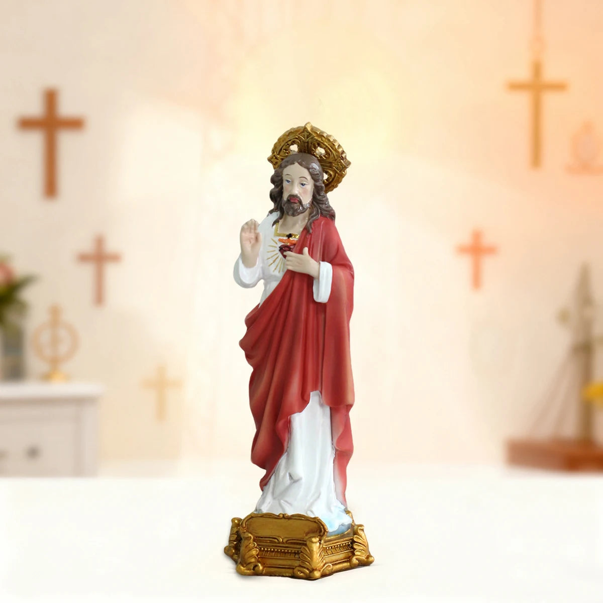 Jesus Christ Statue 8.77" - Resin Religious Decor