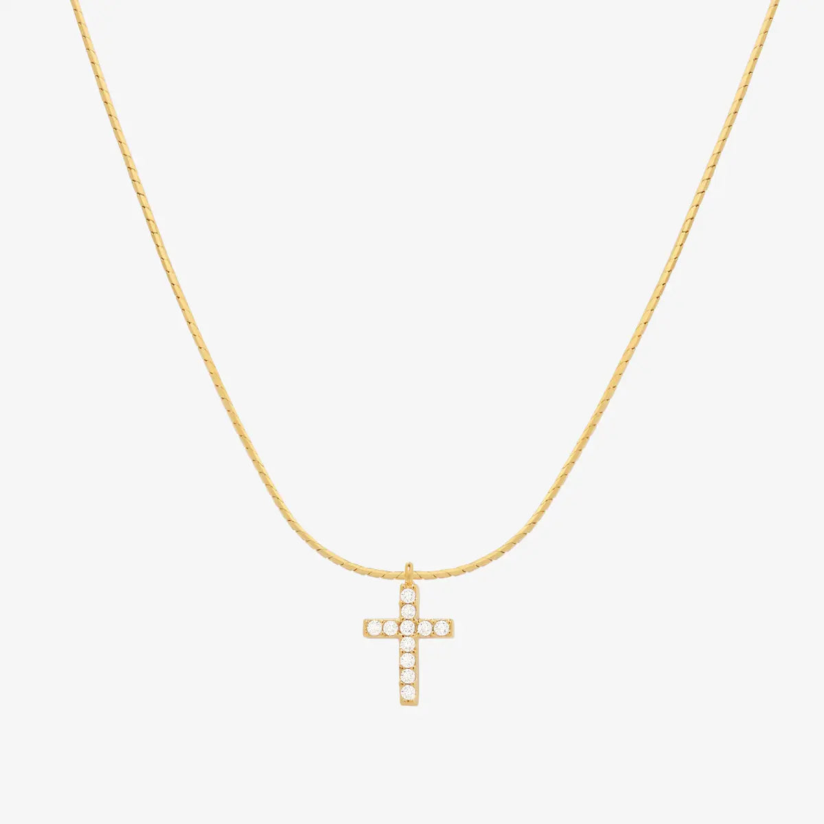 Cross pendant necklace - 18k gold vermeil - Necklaces