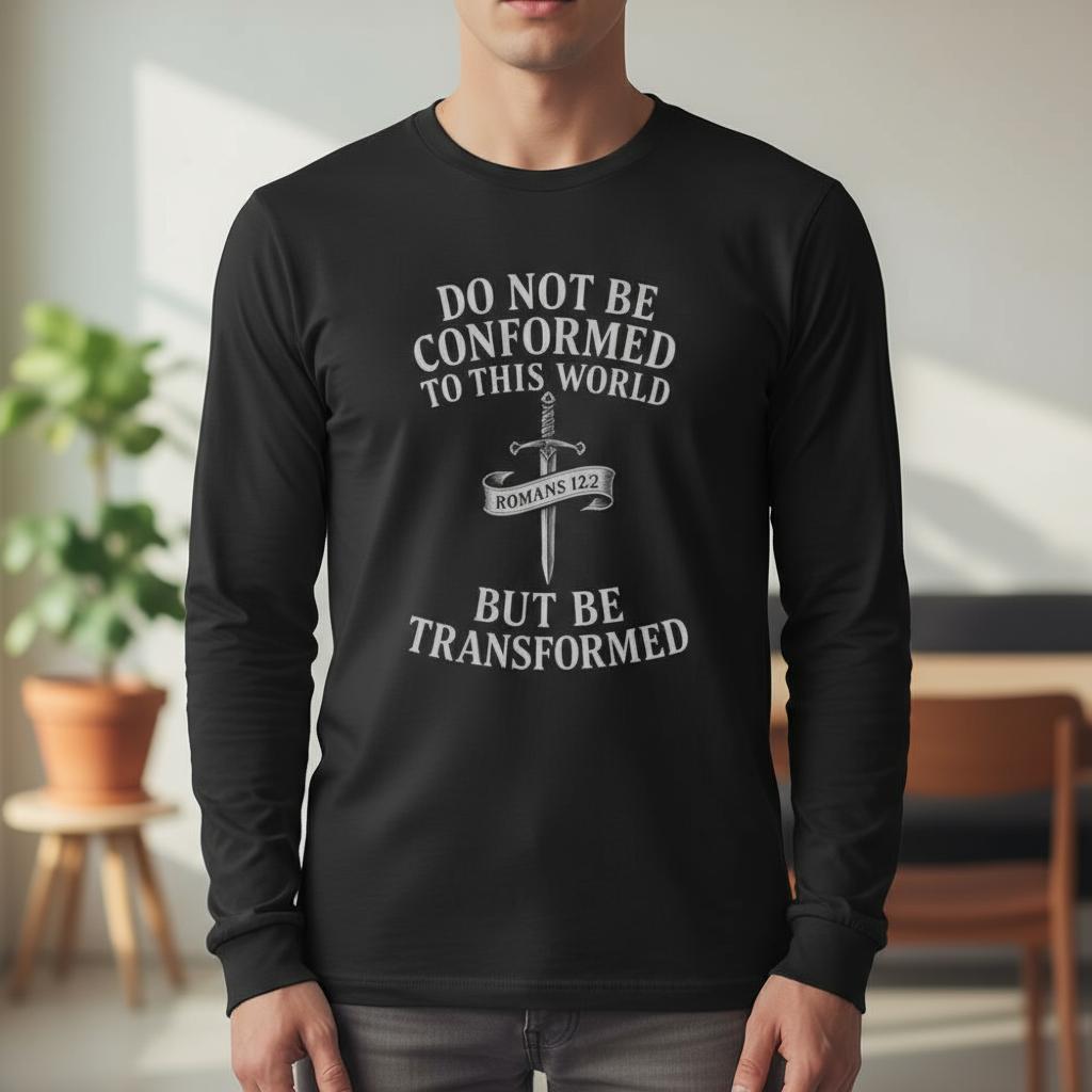 Romans 12:2 Long Sleeve - no face focus