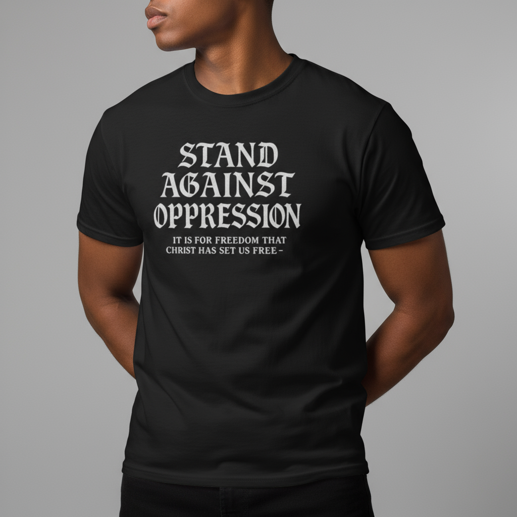 Stand Against Oppression T-Shirt - no face focus